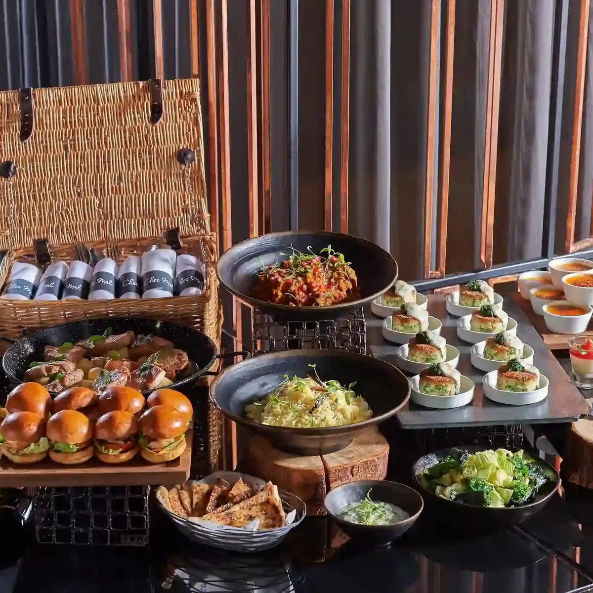 A table adorned with a plentiful spread of food.